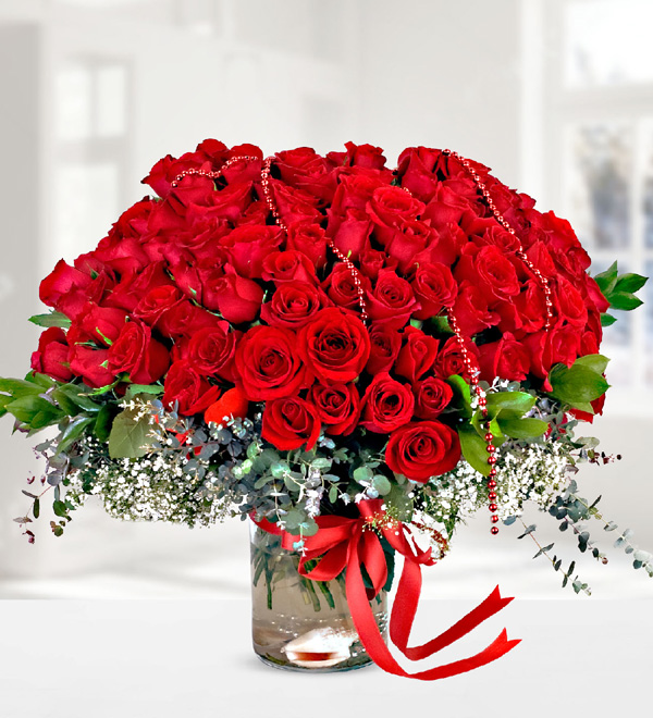 101 Red Rose Vase