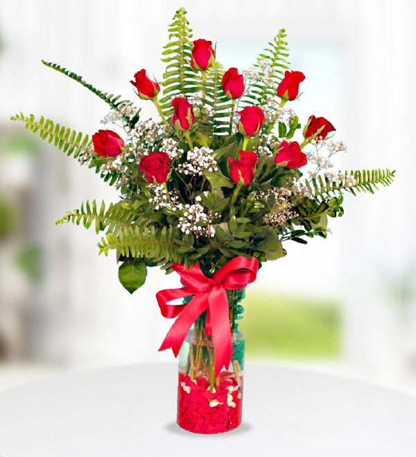 11 Red Roses in Vase (Special)