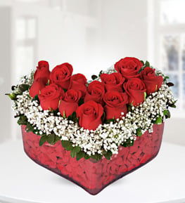 Red Roses in Heart