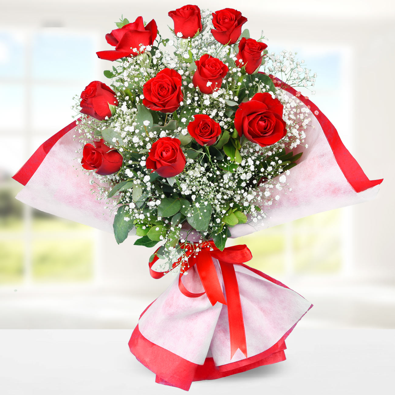 red roses bouquet