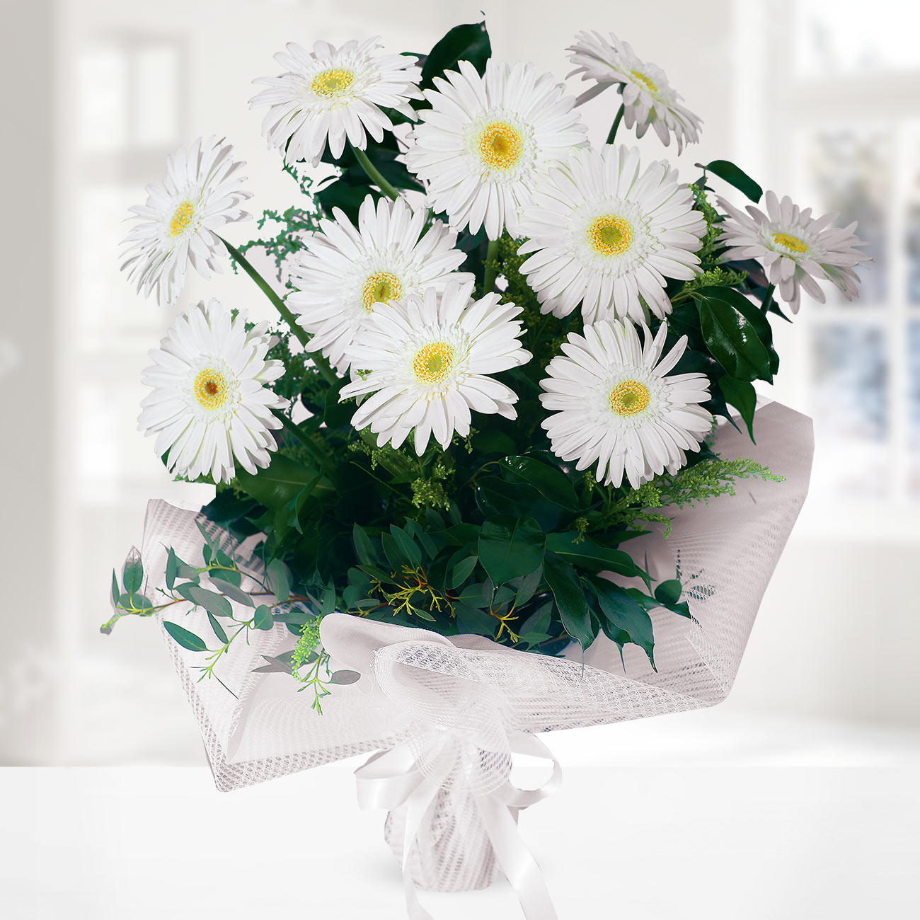 Send flowers Turkey, Bouquet of White Gerberas from 10USD