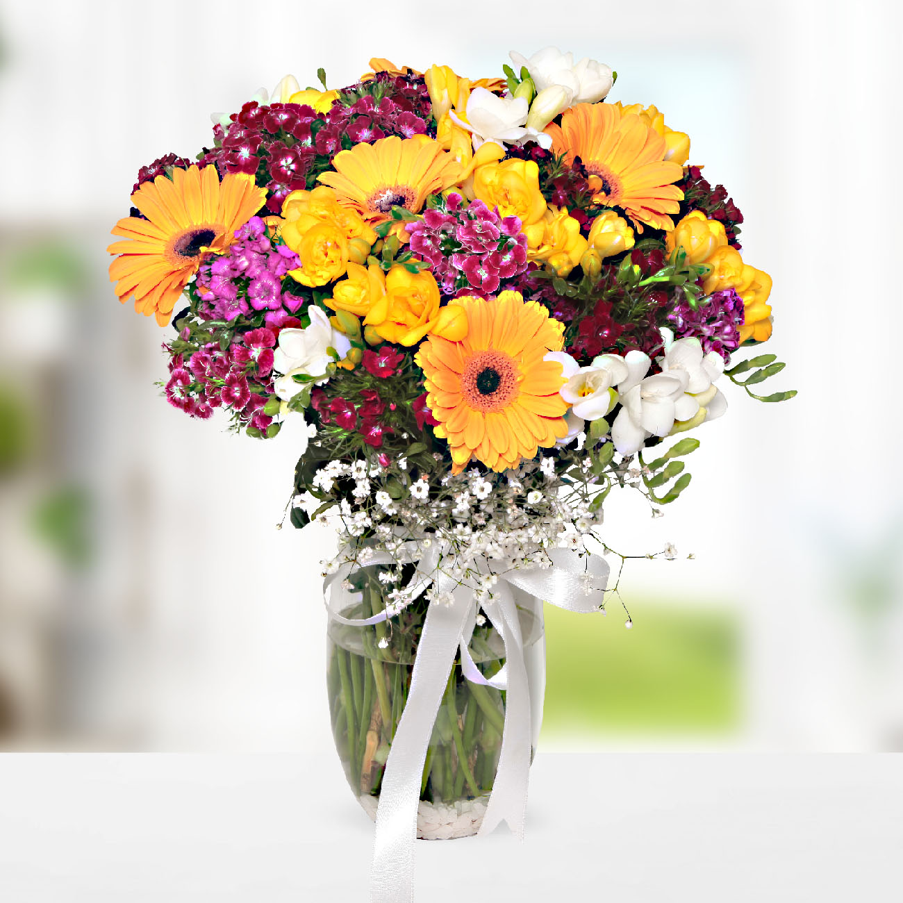 Send flowers Turkey, Seasonal Flowers of Turkey in Vase from 12USD