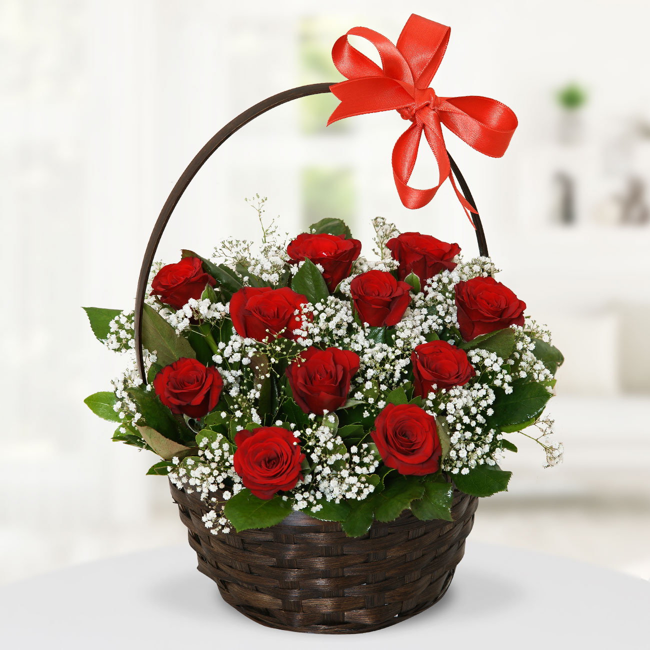Send Flowers Turkey Flower Basket With Red Roses From 118usd